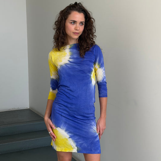 Blumarine SS2010 Silk Tie Dye Mini Dress