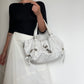 Chloé White Perforated Leather Kerala Bag