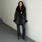 Vintage Fur Lined Leather Coat