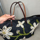 Fendi by Karl Lagerfeld Floral Denim Tote