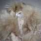 Balmain Grey Nylon and Fur Coat
