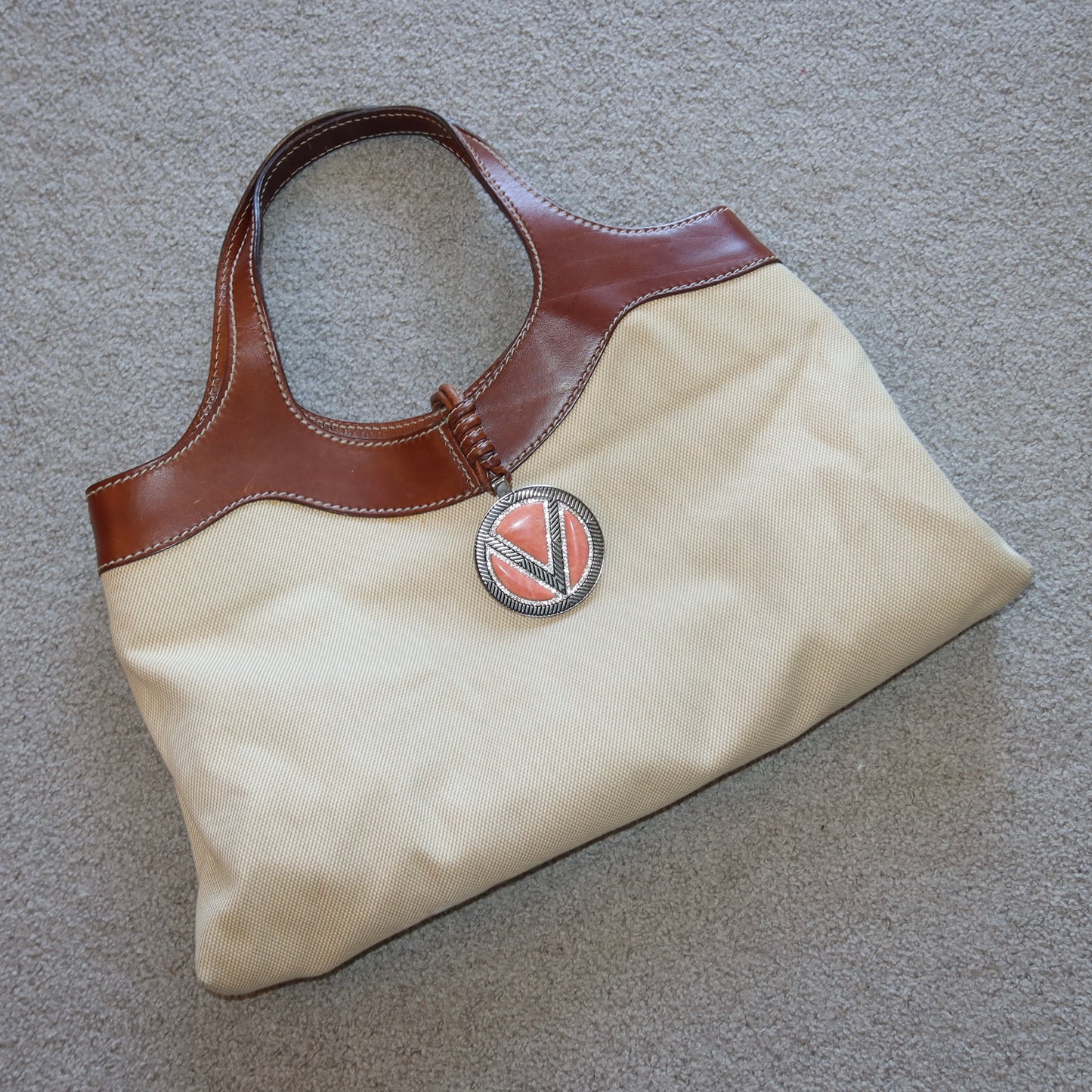 Valentino Canvas and Leather Bag