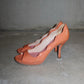 Prada Orange Patent Heels (39)