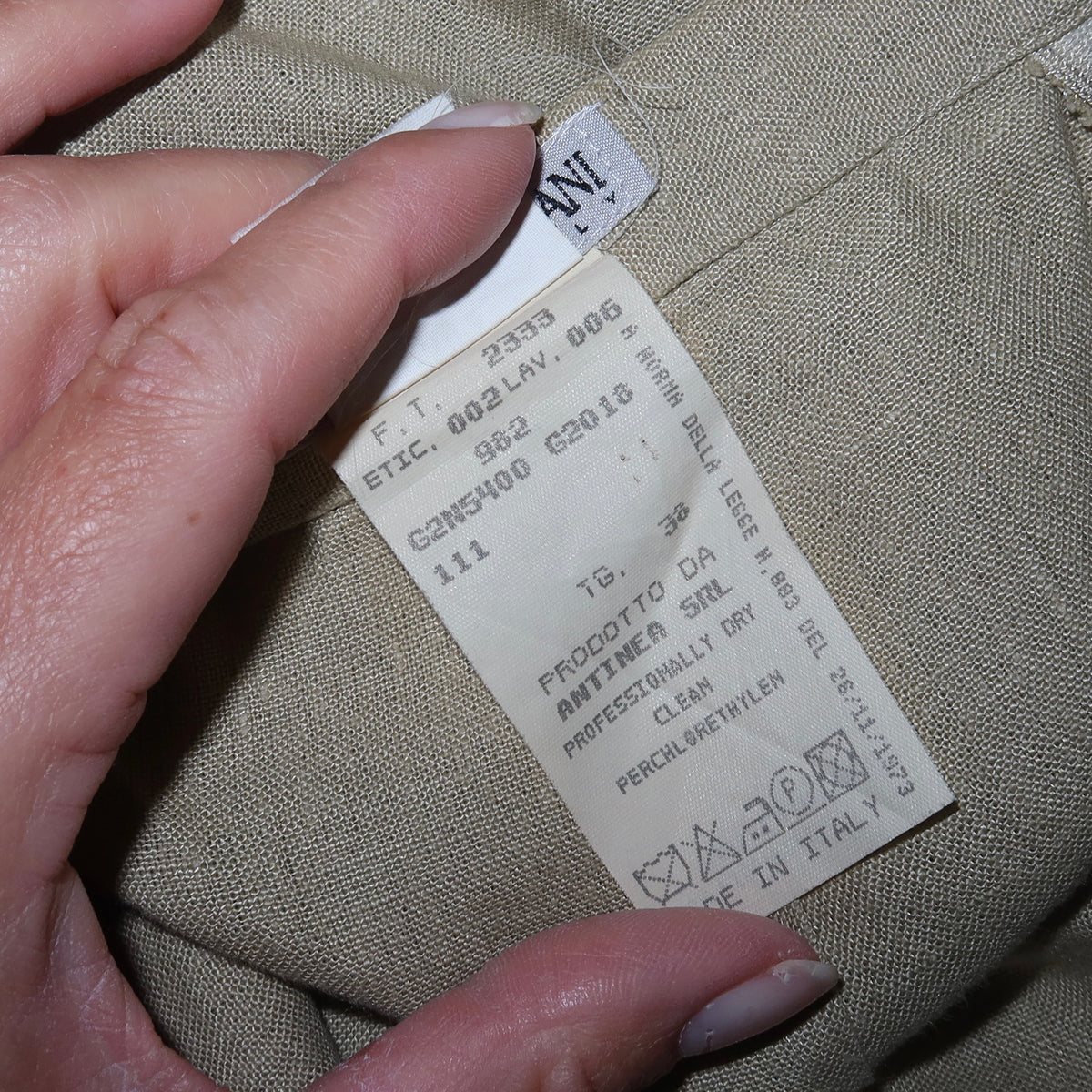 Emporio Armani 90’s Linen Pencil Skirt
