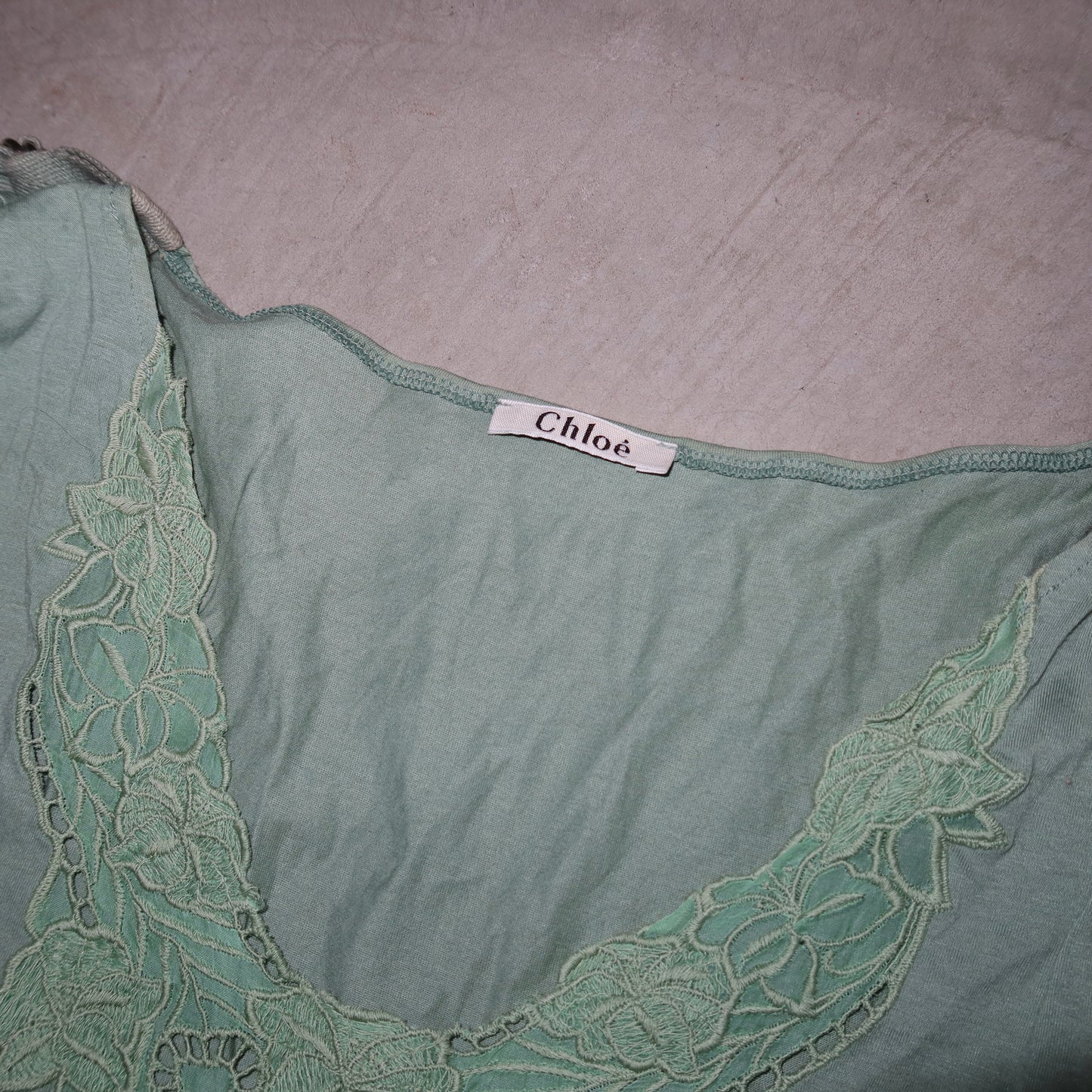 Chloé SS2002 Green Tank