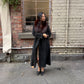 Vintage Suede Trench with Fur Collar