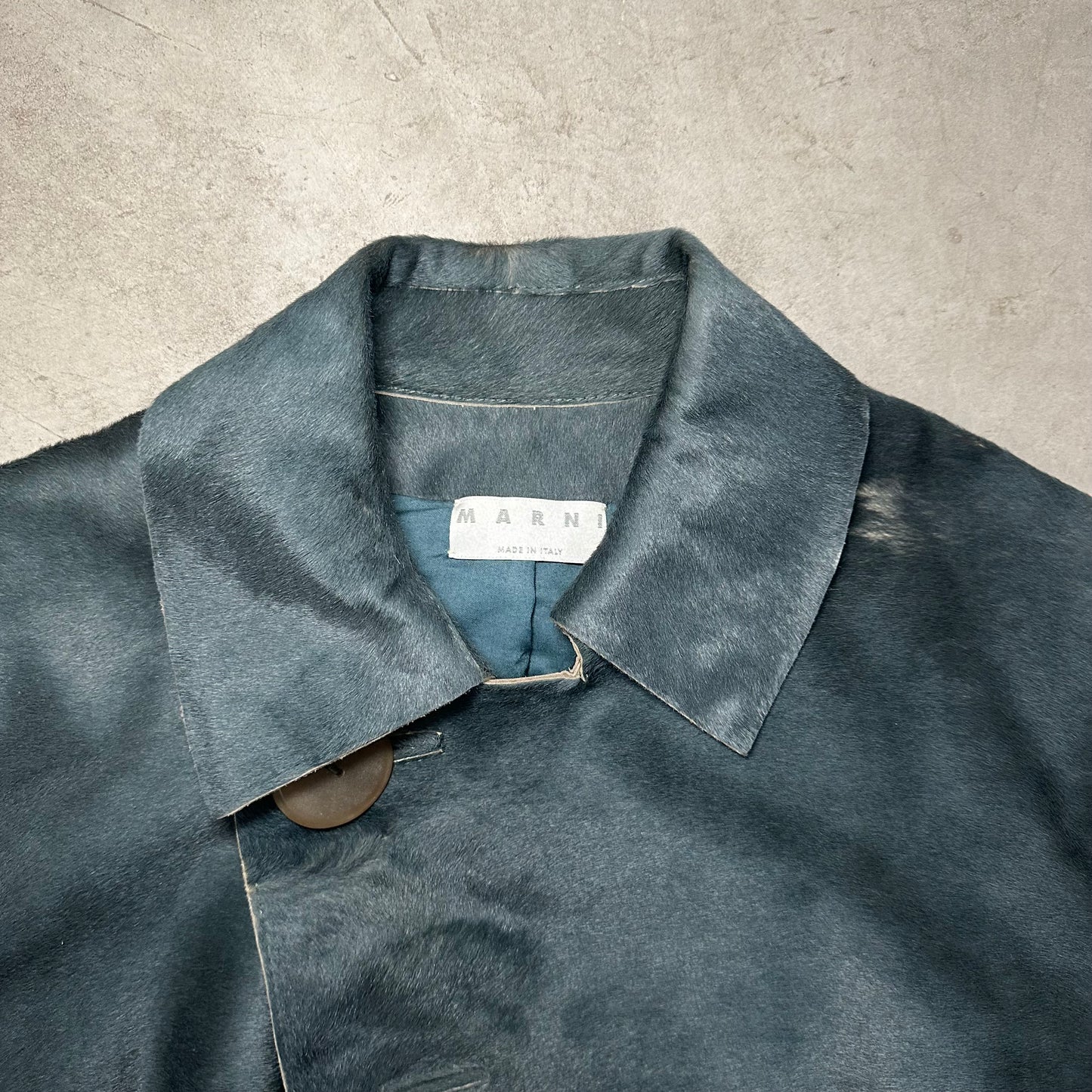 Marni AW2001 Blue Cowhide Jacket