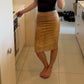 Yves Saint Laurent Suede Pencil Skirt