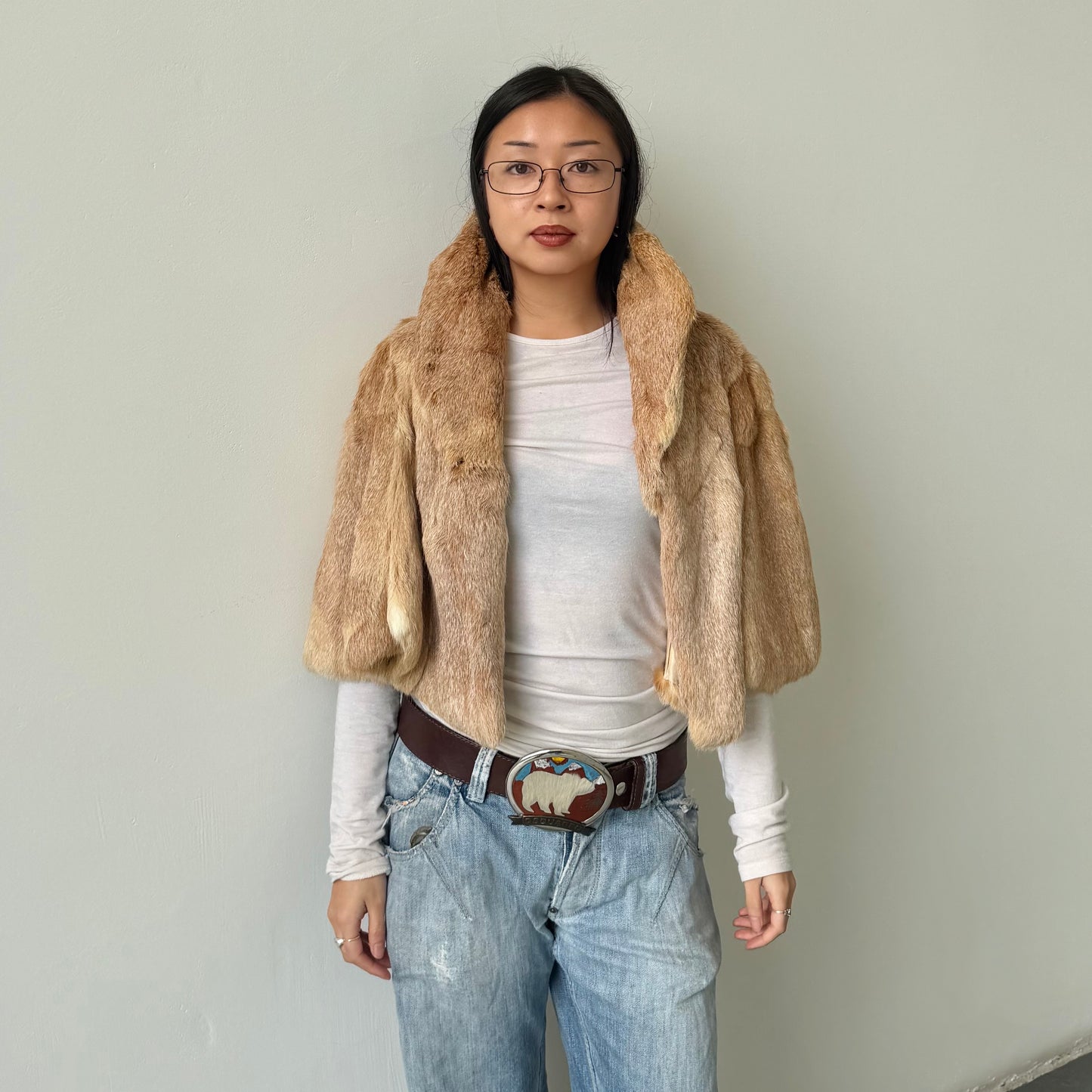 Vintage Real Fur Cape