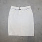 Celine White Zip Skirt