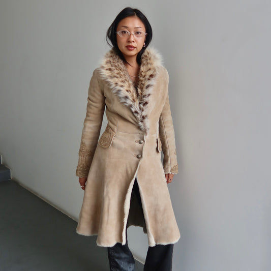 Ermanno Scervino Shearling and Fur Coat