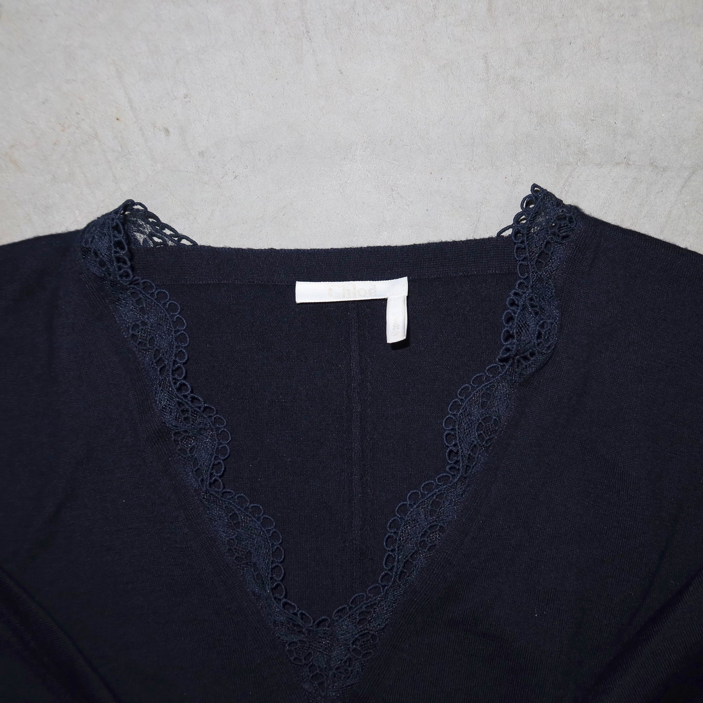 Chloé Navy 2021 Batwing Jumper