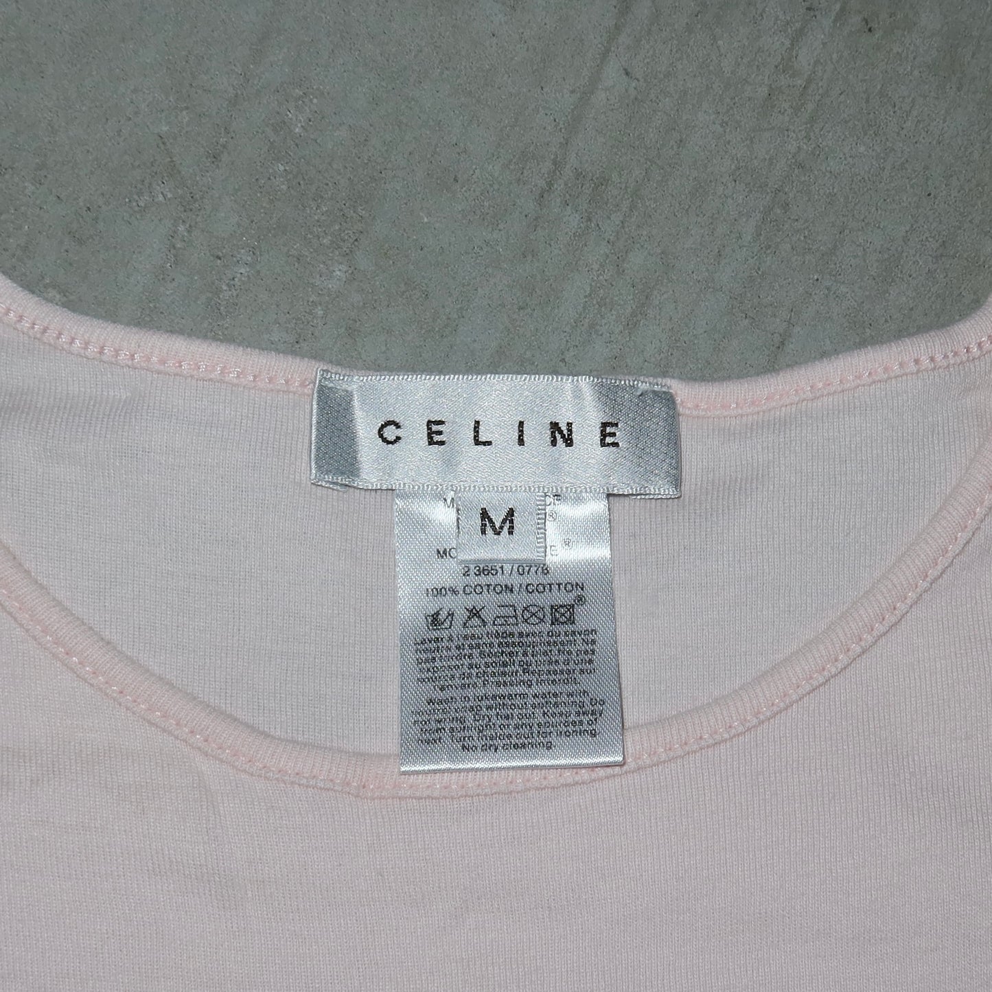 Celine Pink Studded Triomphe Logo Tank