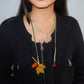 Prada AW1999 Leather Leaf Necklace