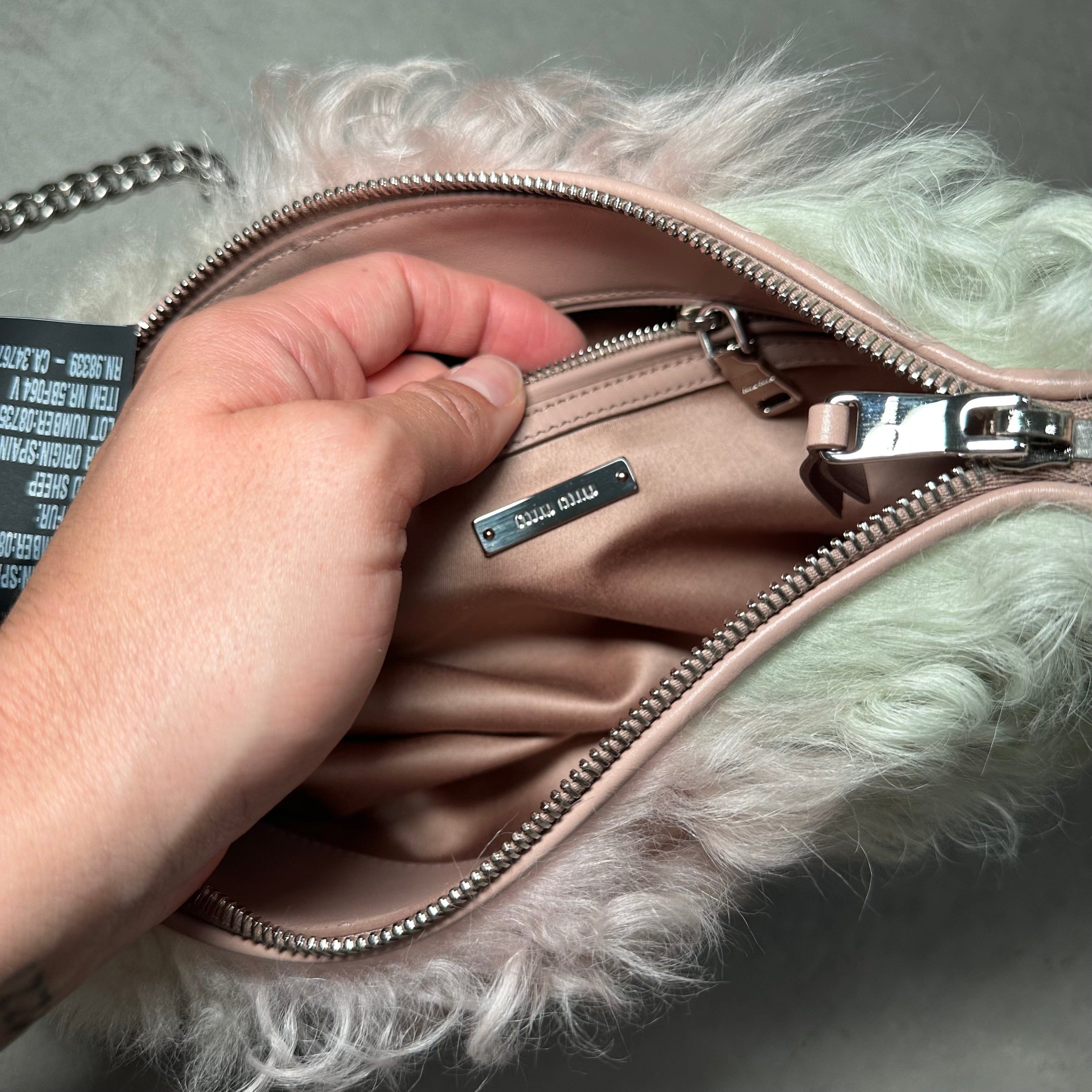 Miu Miu Tri Colour Shearling Bag