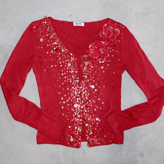 Moschino Silk Sequin Cardigan