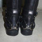 Celine Black Leather Horse-Bit Boots (37)