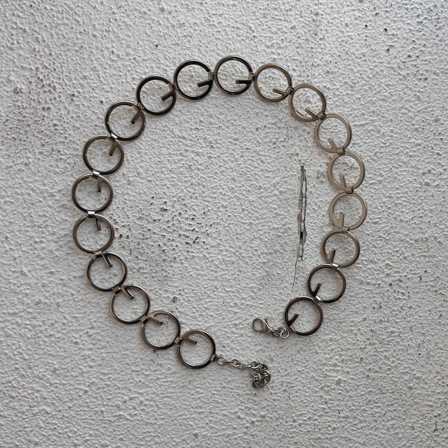 Gucci 90's Silver Chain Belt