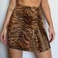 Versace Faux Fur Tiger Skirt