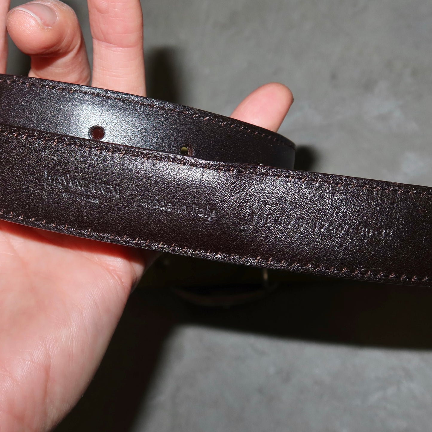 YSL AW2003 Green Reversible Belt
