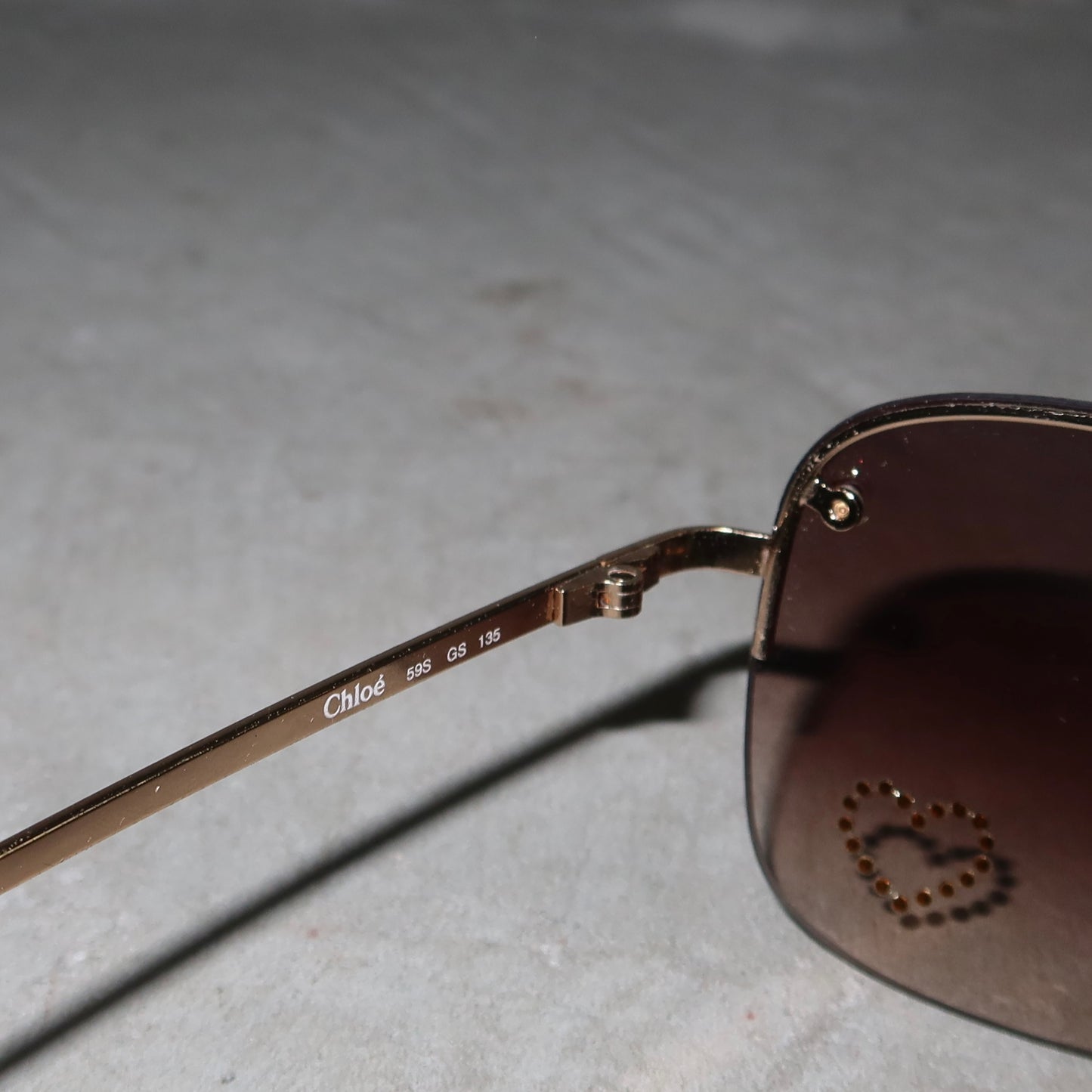 Chloé SS1999 Brown and Gold Aviators