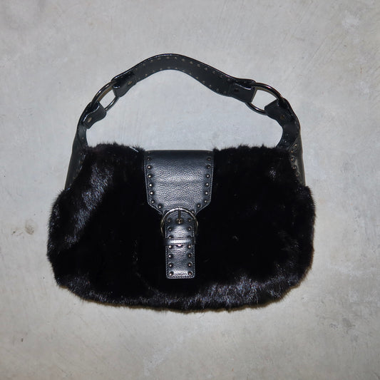 Vintage Mink Fur Studded Bag