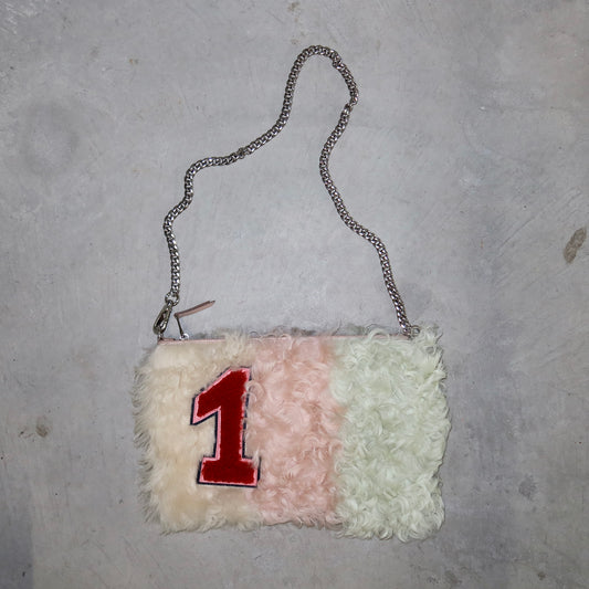 Miu Miu Tri-Colour Shearling Bag