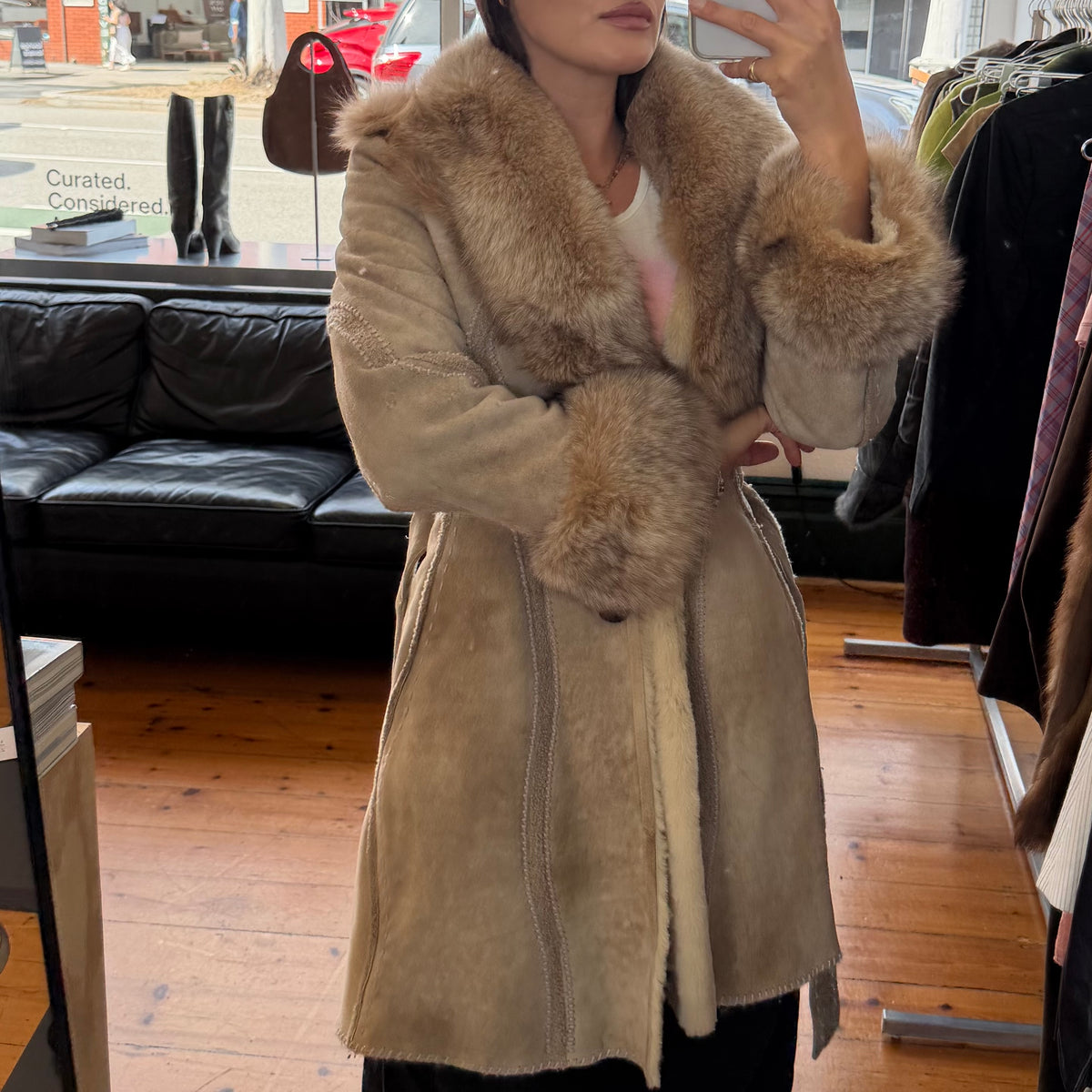Vintage Shearling and Fur Coat