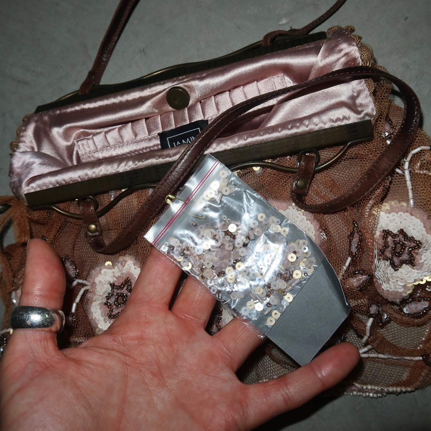 Jamin Puech Floral Curtain Bag