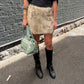 Vintage Shearling Mini Skirt