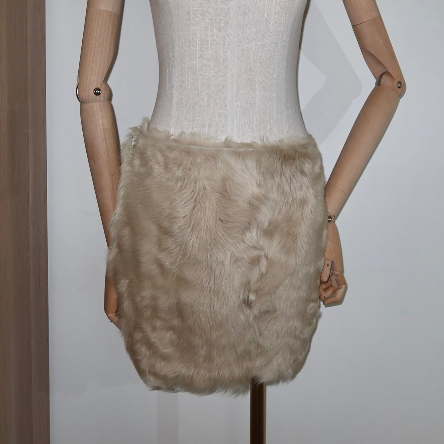 Vintage Shearling Mini Skirt