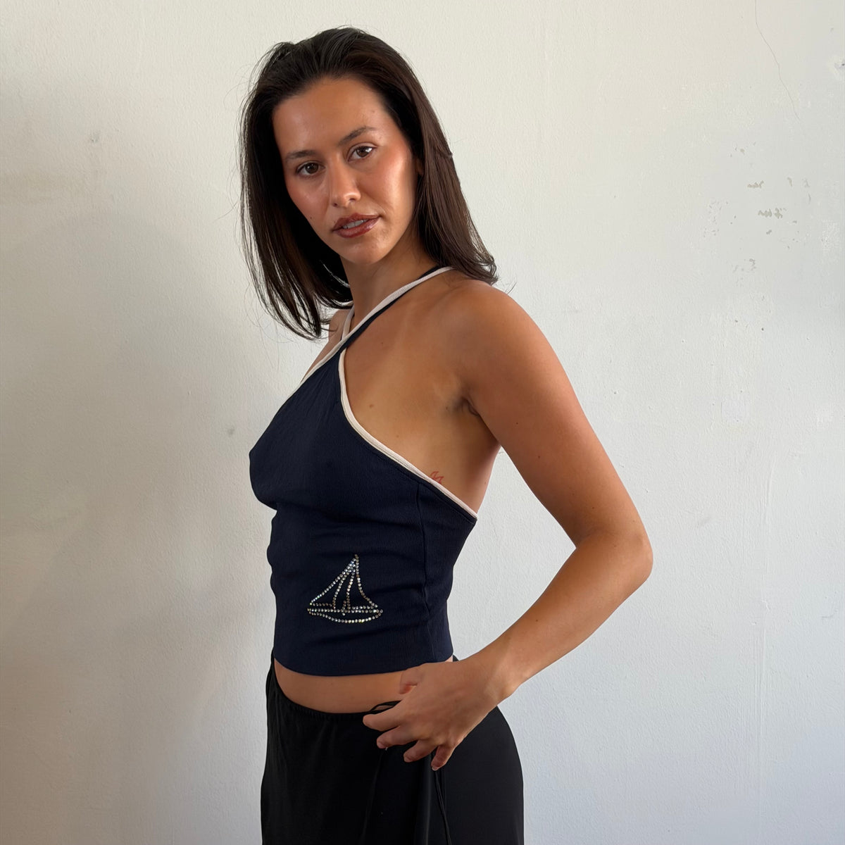 Anna Molinari Sailboat Knit Halter