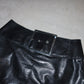 Emporio Armani Oversized Buckle Leather Skirt