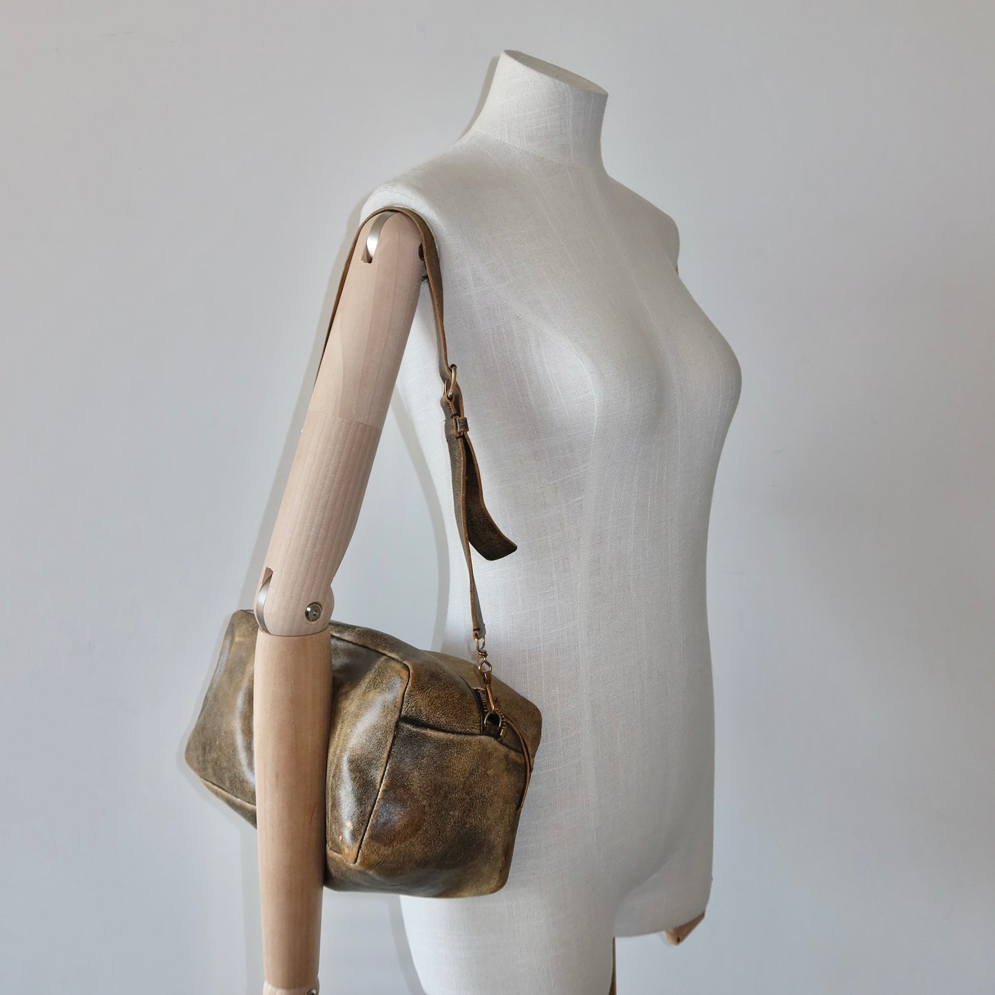Miu Miu Distressed Leather Camera Bag