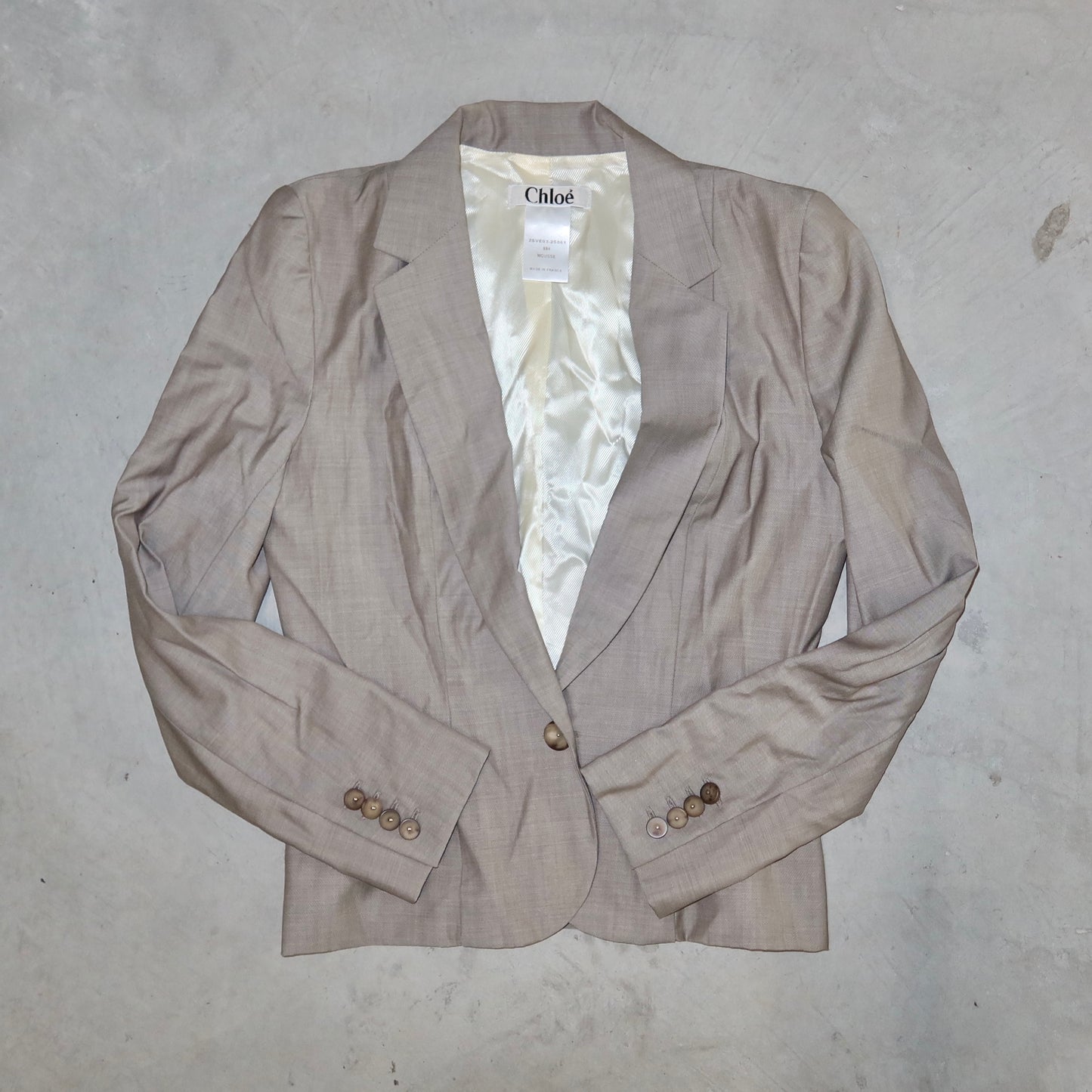 Chloé SS2002 Grey Wool Blazer