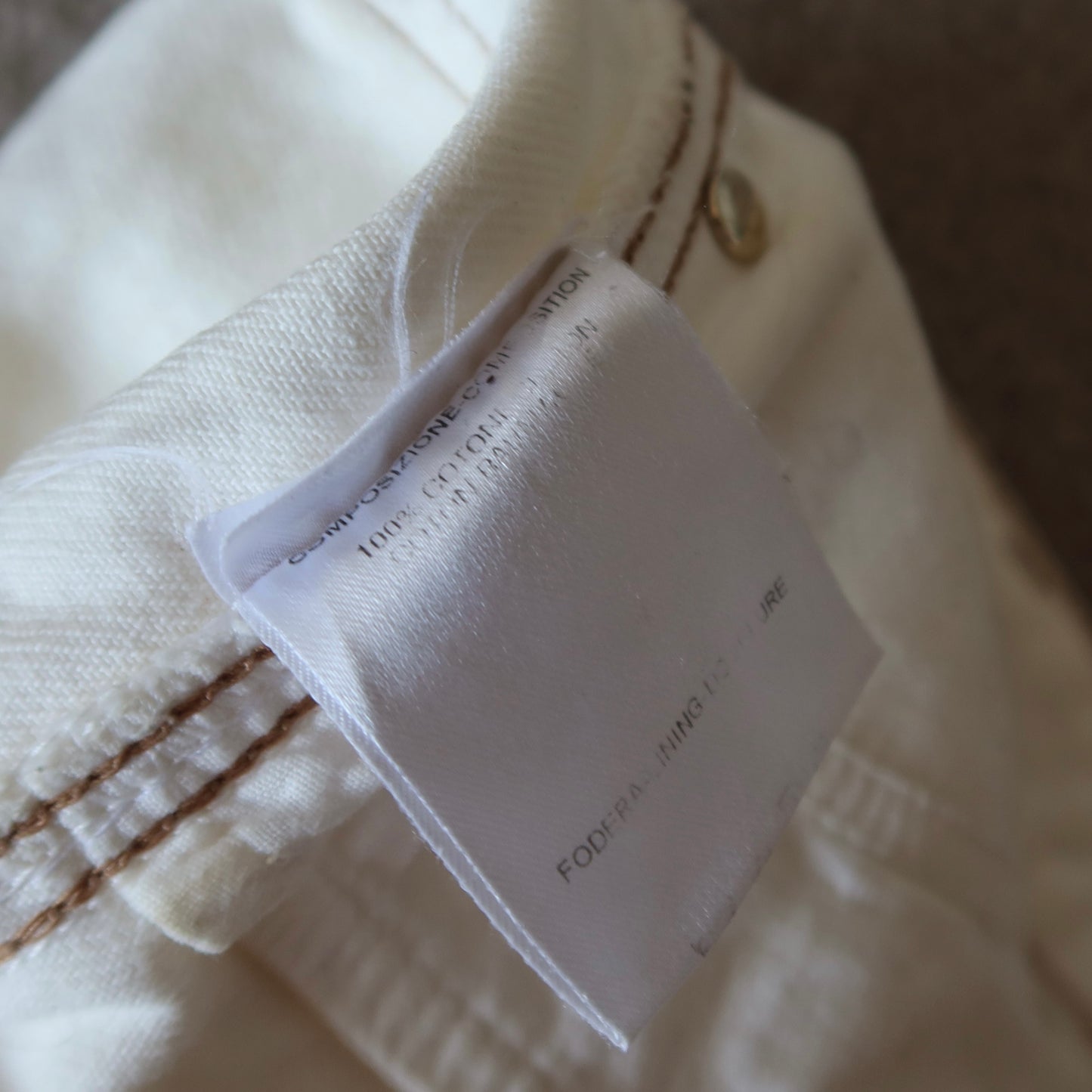 Gucci Cruise 2006 White Denim Mini Skirt