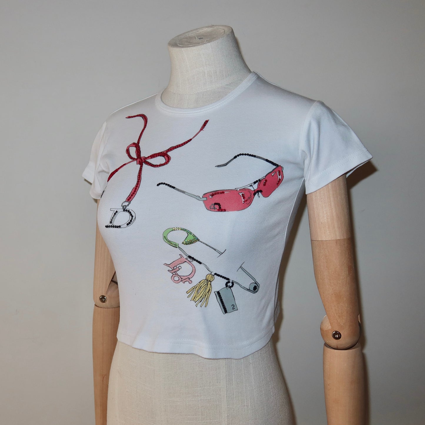 Dior Kids Cropped 'Baby' Tee