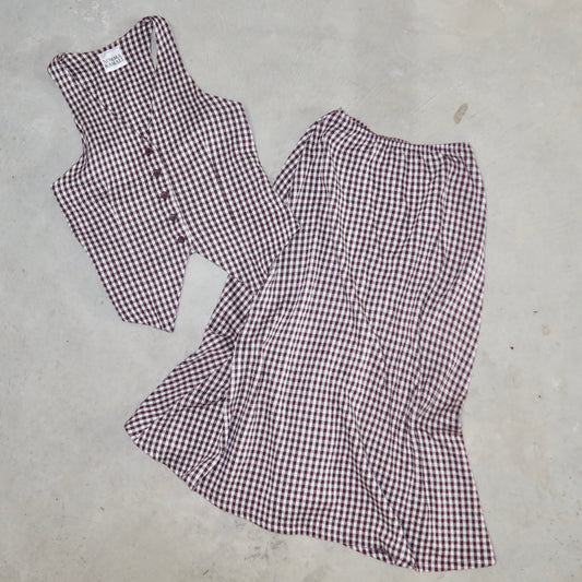 Norma Kamali Checkered Set
