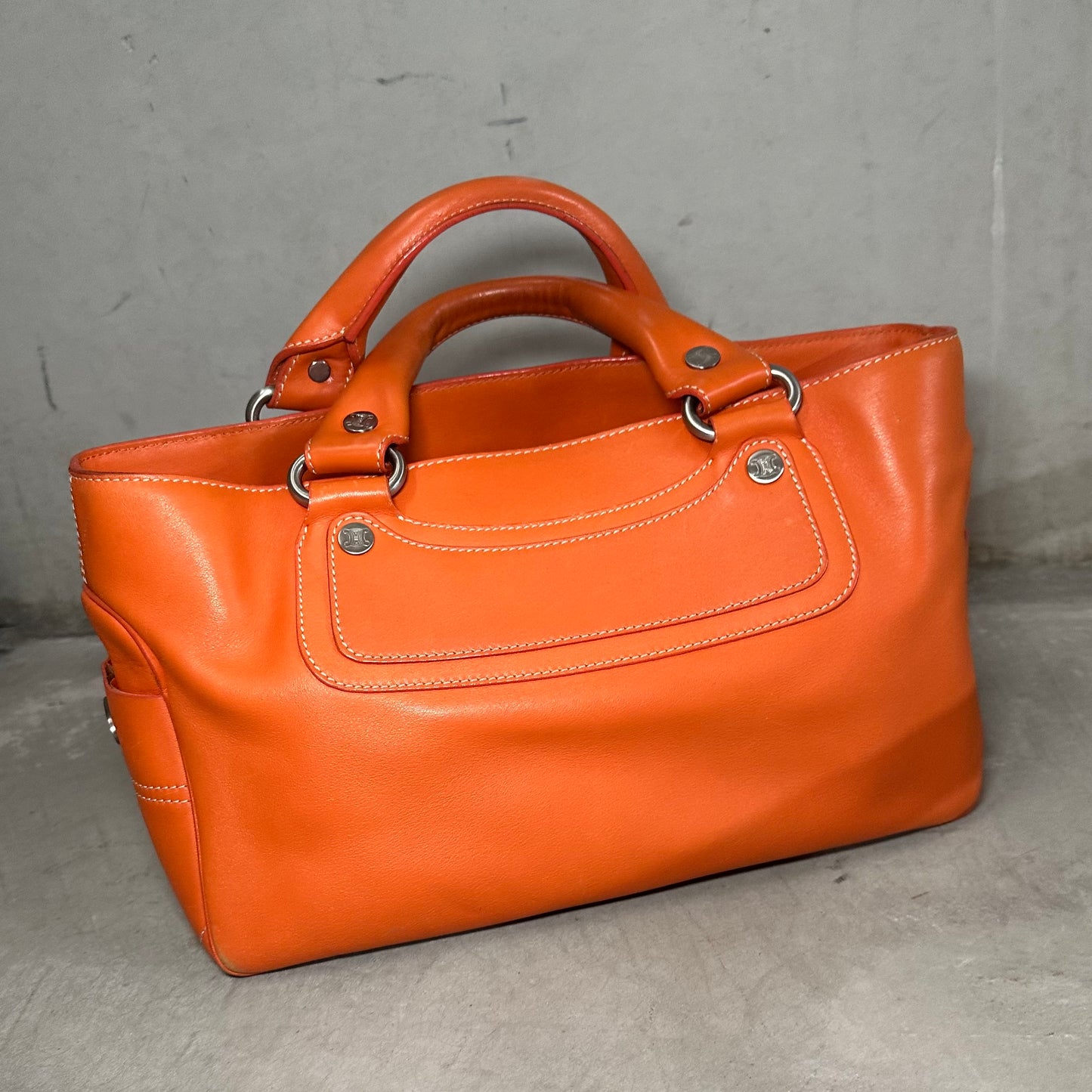 Celine Orange Leather Boogie Bag