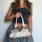 Chloe White Mini Paddington with Clear Lock