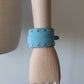 Celine Blue Suede Rhinestone Cuff