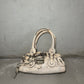 Chloe White Mini Paddington with Clear Lock