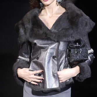 Emporio Armani AW2004 Leather and Fur Jacket