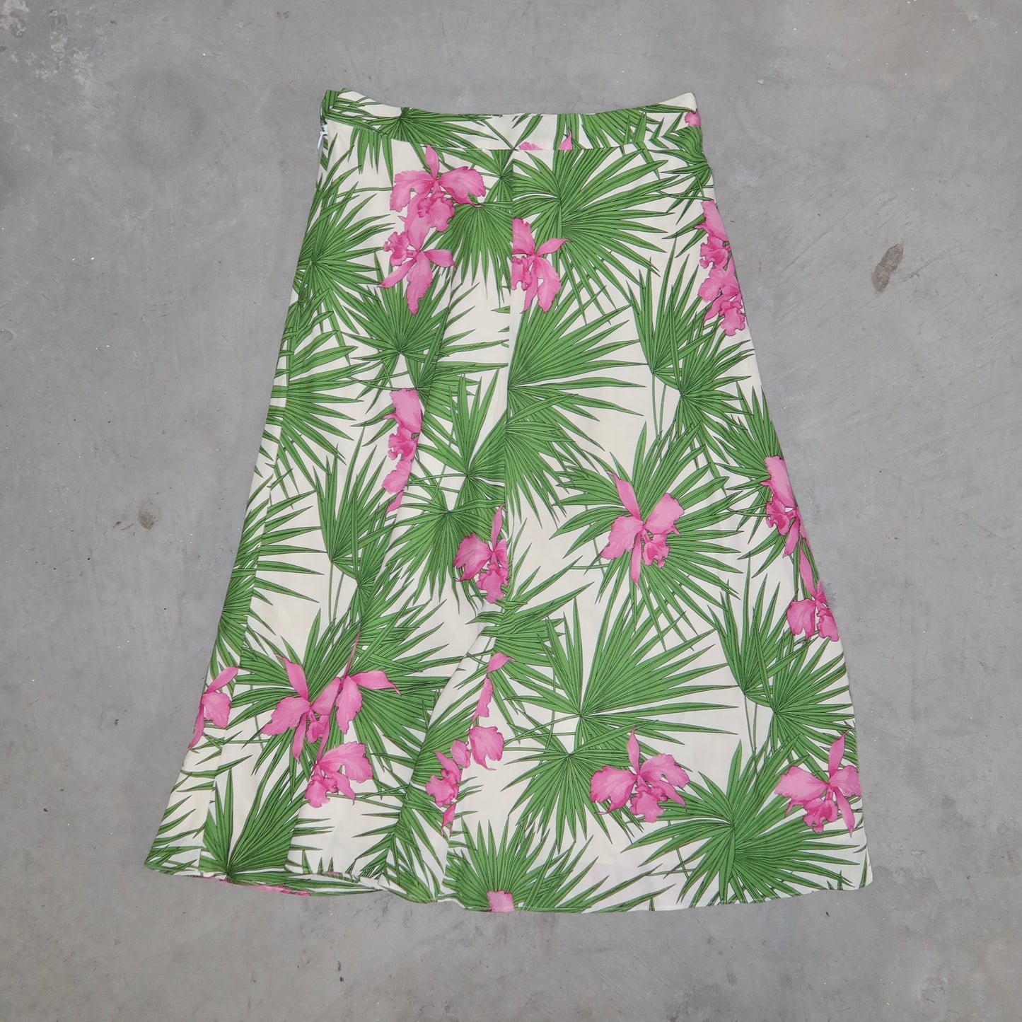 Celine SS2004 Silk Floral Skirt