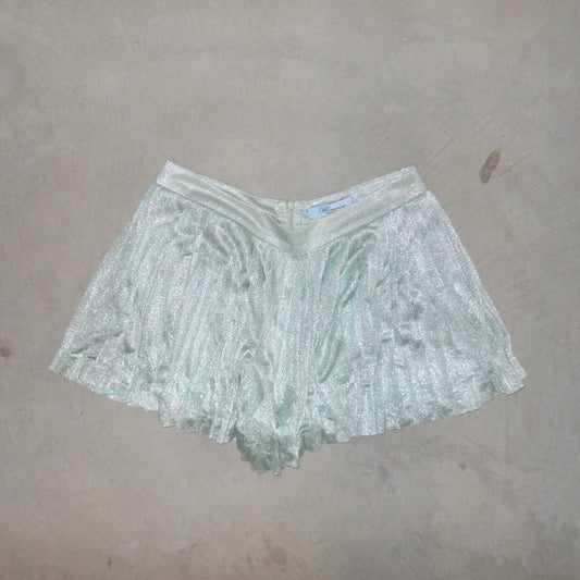 Blumarine Shimmer Pleated Shorts