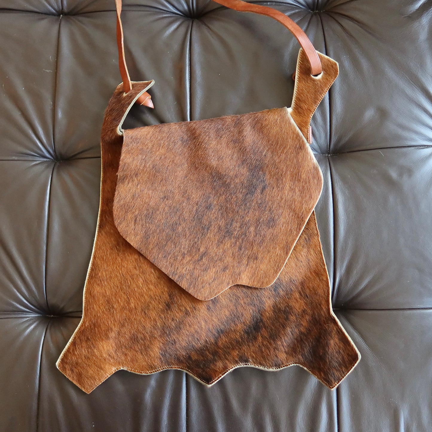 Vintage Cowhide Crossbody