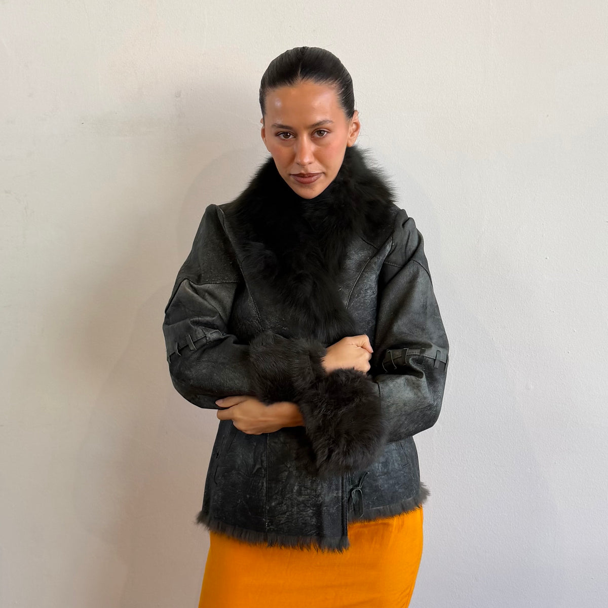 Vintage Fur Lined Coat