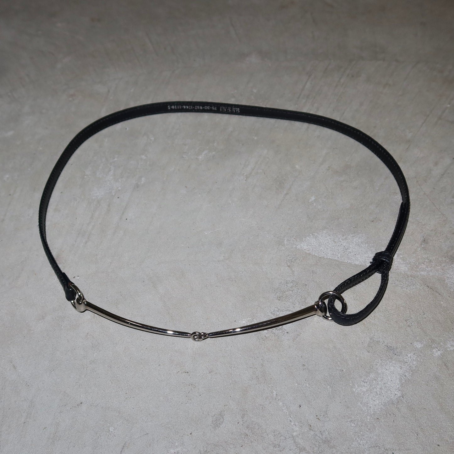 Gucci Black Horsebit Belt