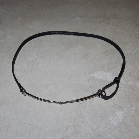 Gucci Black Horsebit Belt