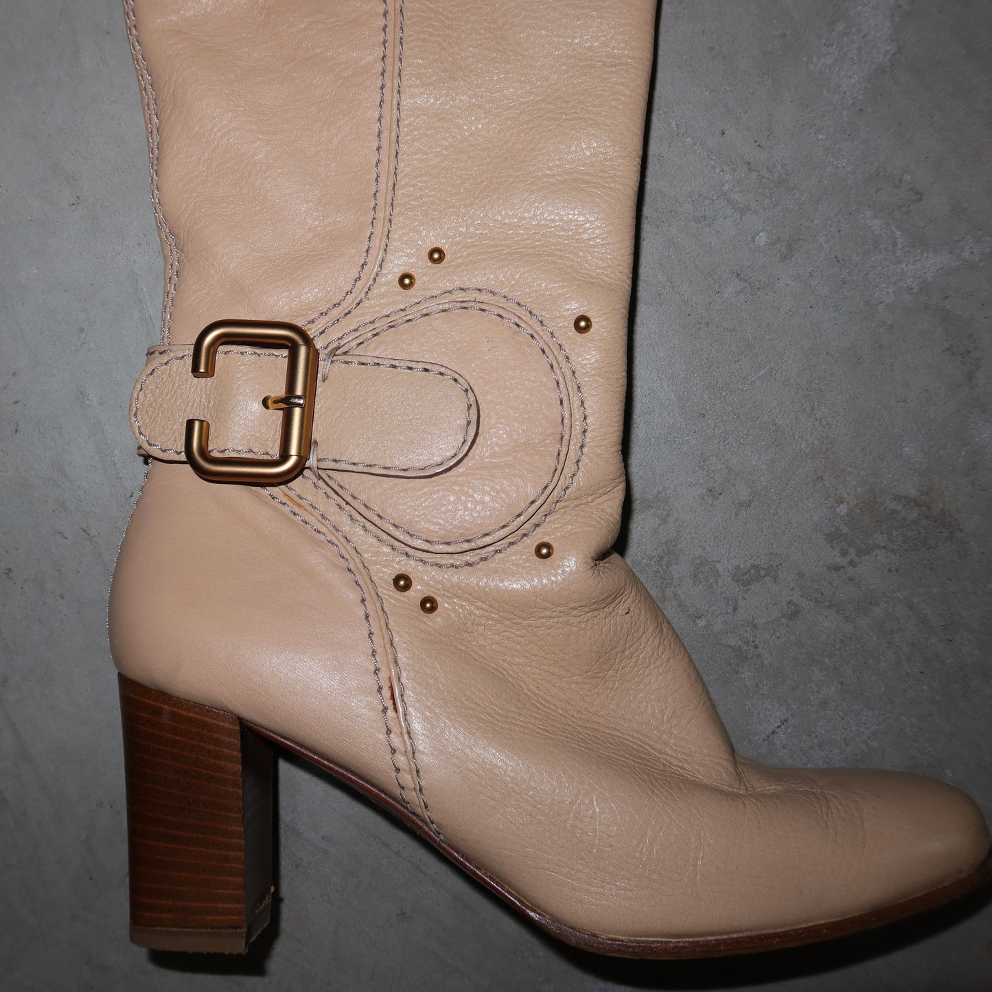 Chloé Cream Paddington Boots (37.5)